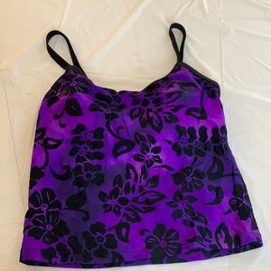 Speedo tankini top swim Tropical Purple